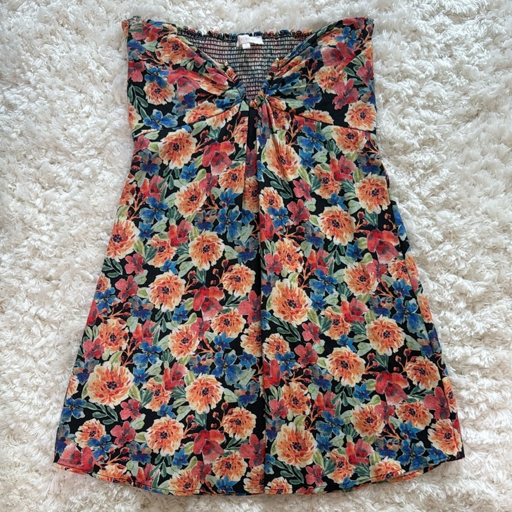 Beautiful one of a kind Floral Strapless Dress